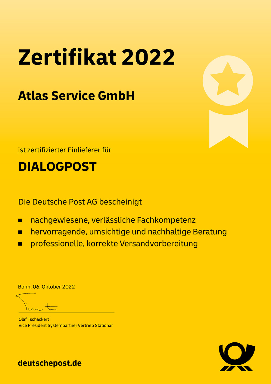 Zertifikat Dialogpost 2022